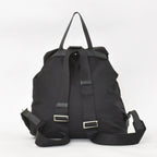 Prada Tessuto Nylon Robot Backpack Saffiano Leather Studs Metal Black — view 3