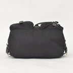 Prada Tessuto Nylon Robot Backpack Saffiano Leather Studs Metal Black — view 8