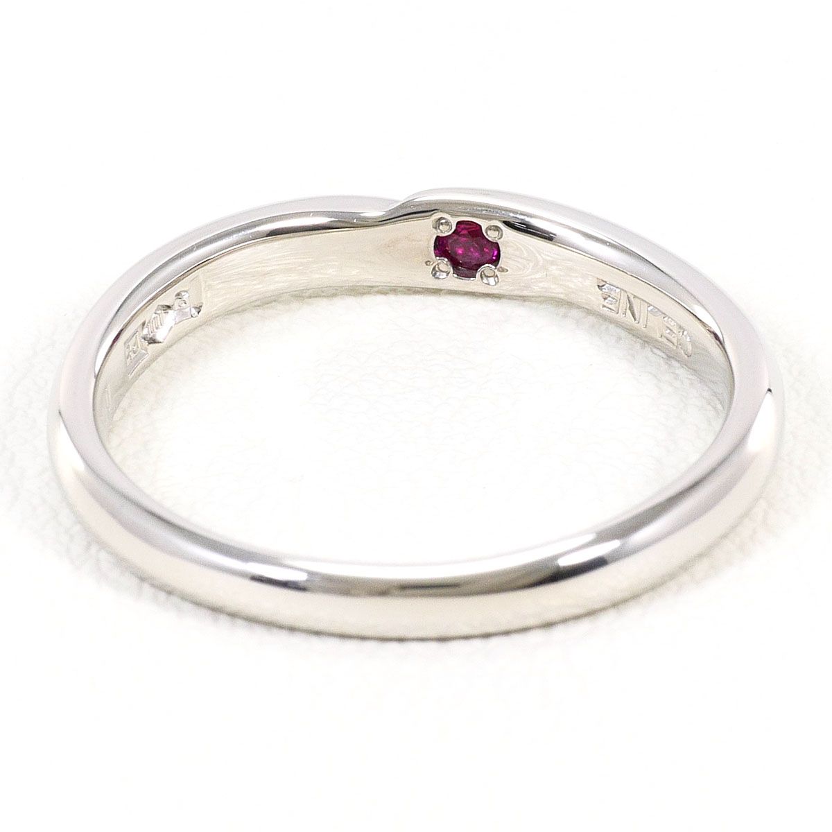 Celine Platinum Ring Diamond Ct Ruby Gross Weight — view 3
