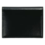 Celine Card Case Shiny Calfskin Bifold Triomphe Holder Black Gold Small Compact — view 2