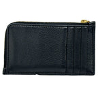 Dior Wallet Coin Case Leather Calo Cosmos Zip Card Holder Black Gold Compact — view 2