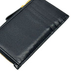 Dior Wallet Coin Case Leather Calo Cosmos Zip Card Holder Black Gold Compact — view 8
