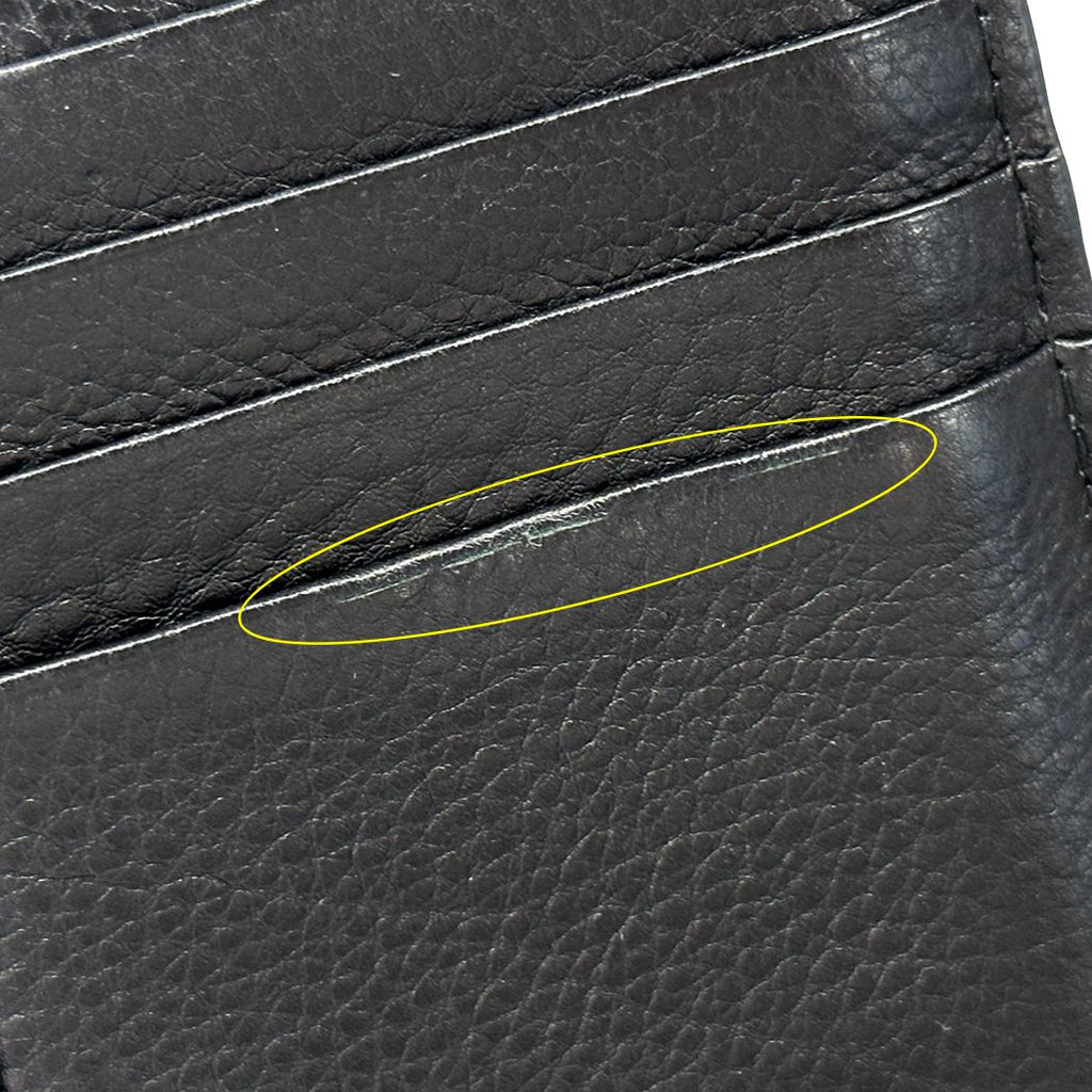 Dior Wallet Coin Case Leather Calo Cosmos Zip Card Holder Black Gold Compact — view 7