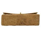 Chanel 2.55 She Blanc Shoulder Bag Cork Leather Beige Gold V-stitch Mademoiselle — view 3