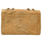 Chanel 2.55 She Blanc Shoulder Bag Cork Leather Beige Gold V-stitch Mademoiselle — view 2