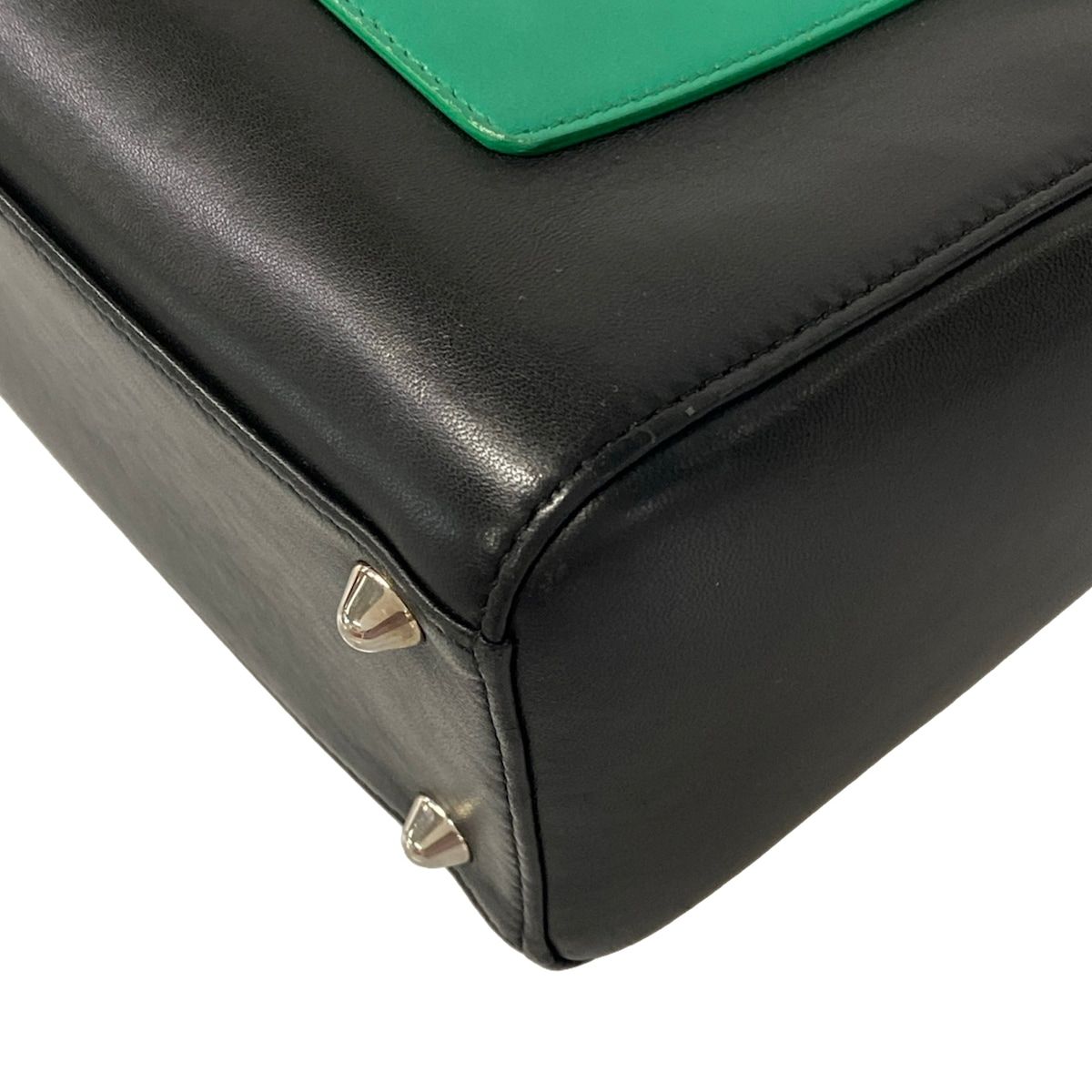 Dior Handbag Lady Large Bag Black Light Pink Green Pocket Leather — view 6