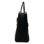Dior Handbag Lady Large Bag Black Light Pink Green Pocket Leather — view 4
