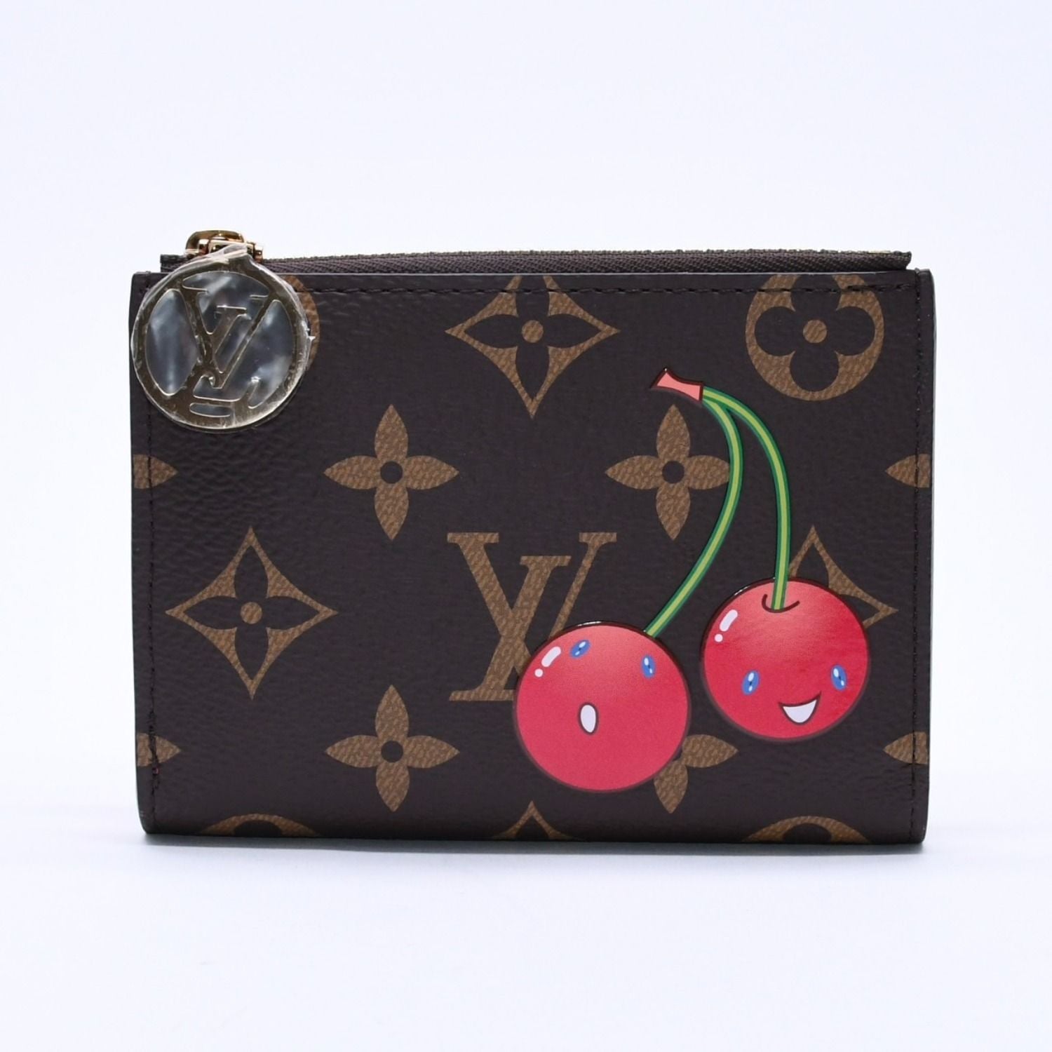 Louis Vuitton Takashi Murakami Portefeuille Lisa Compact Wallet Bifold Brown — view 2