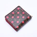 Louis Vuitton Monogram Cherry Compact Zip Bifold Wallet Takashi Murakami Brown — view 4