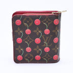 Louis Vuitton Monogram Cherry Compact Zip Bifold Wallet Takashi Murakami Brown — view 2
