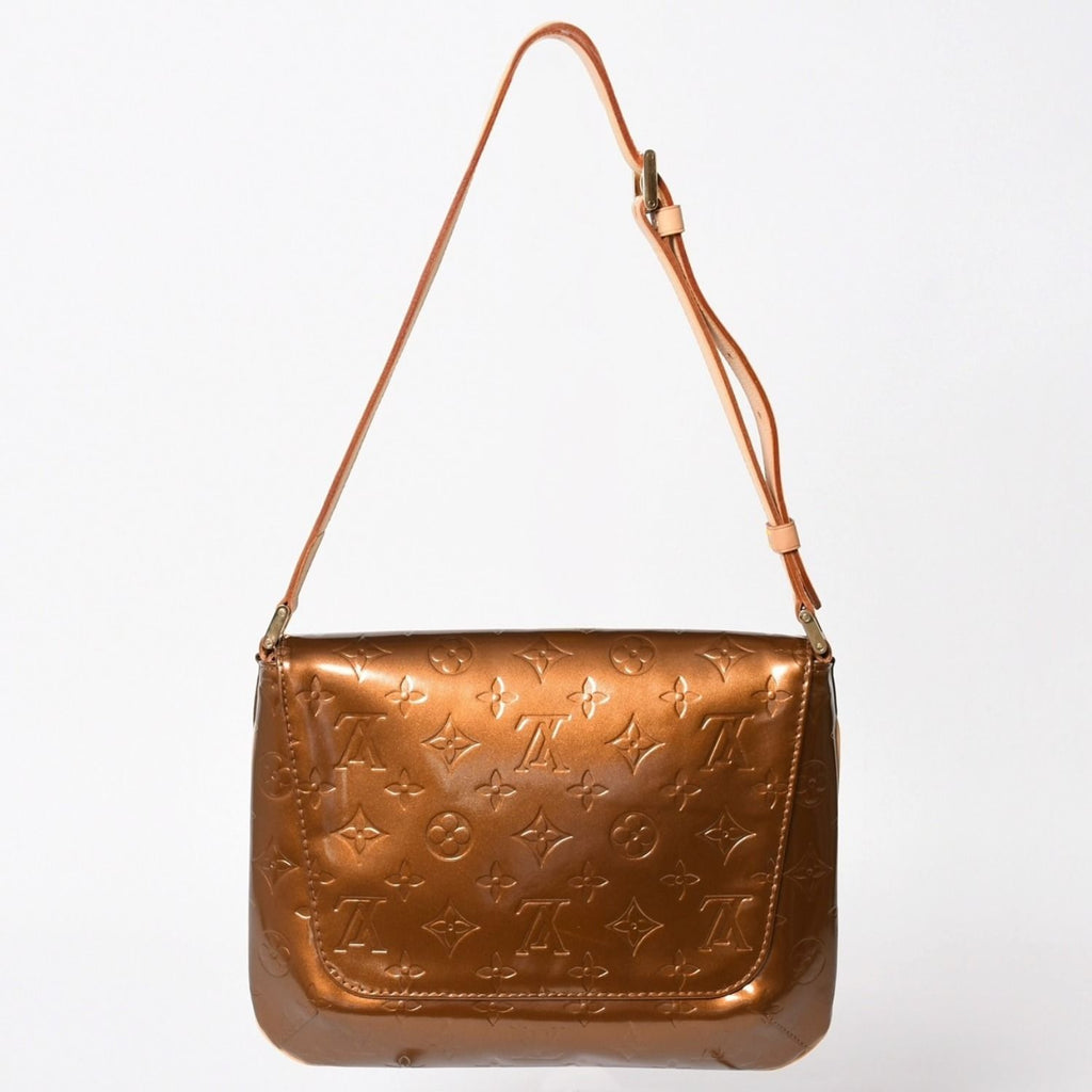 Louis Vuitton Monogram Vernis Thompson Street Shoulder Bag Blanc Brown Patent — view 2