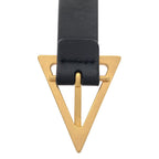 Bottega Veneta Grasp Triangle Buckle Leather Belt Black 75 — view 4