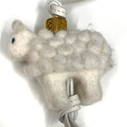 Loewe Sheep Felt Bag Charm White — view 6