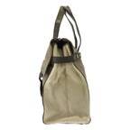 Saint Laurent Leather Canvas Handbag Beige — view 3