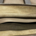 Saint Laurent Leather Canvas Handbag Beige — view 7