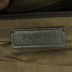 Saint Laurent Leather Canvas Handbag Beige — view 5