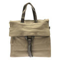 Saint Laurent Leather Canvas Handbag Beige