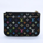 Louis Vuitton Monogram Multicolor Pochette Cles Coin Purse Noir Wallet Gold — view 2