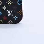Louis Vuitton Monogram Multicolor Pochette Cles Coin Purse Noir Wallet Gold — view 6