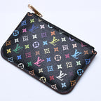 Louis Vuitton Monogram Multicolor Pochette Cles Coin Purse Noir Wallet Gold — view 3