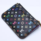 Louis Vuitton Monogram Multicolor Pochette Cles Coin Purse Noir Wallet Gold — view 4
