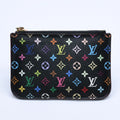 Louis Vuitton Monogram Multicolor Pochette Cles Coin Purse Noir Wallet Gold