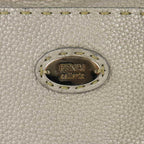 Fendi Shoulder Bag Leather Crossbody Square Beige — view 3