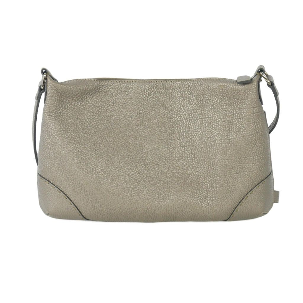 Fendi Shoulder Bag Leather Crossbody Square Beige — view 2