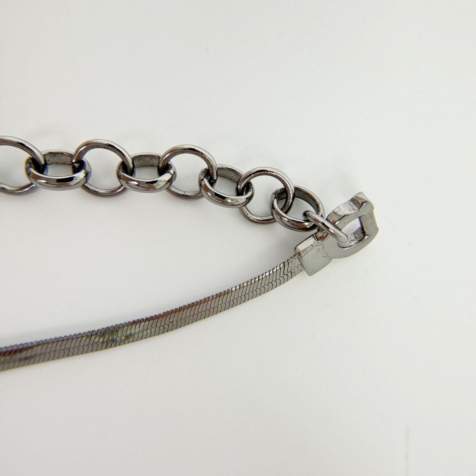 Dior CD Logo Ribbon Necklace Plating Silver Vintage — view 9