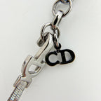 Dior CD Logo Ribbon Necklace Plating Silver Vintage — view 6