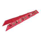 Hermes Twilly People Wearing Scarf Pink Silk
