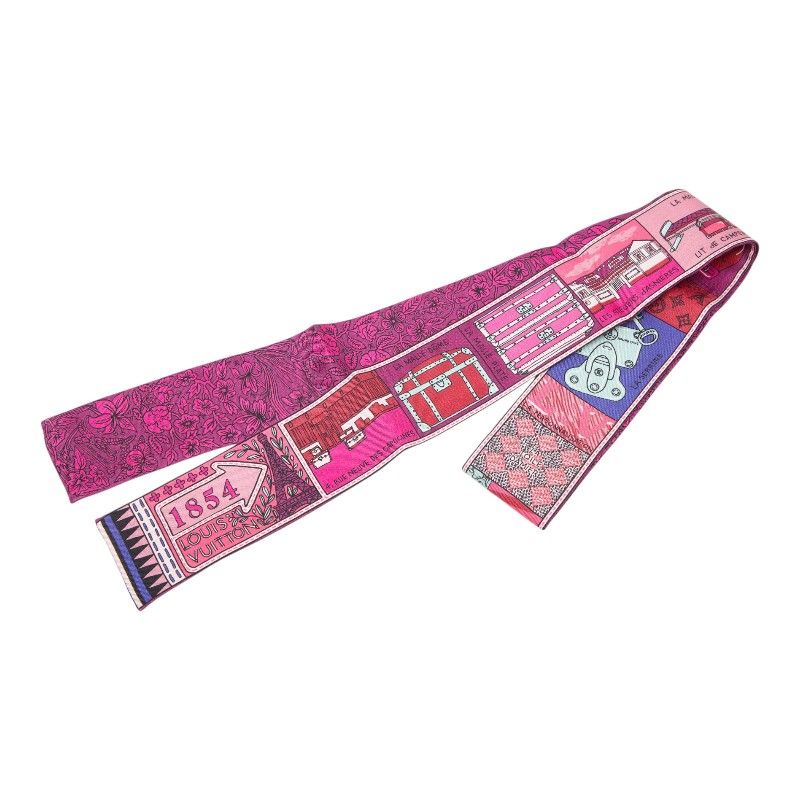 Louis Vuitton Bandeau BB Jeux de Scarf Twilly Purple Silk