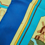 Hermes Carre 90 L'alphabet Des Metiers the Abcs of Work Scarf Large Blue — view 2