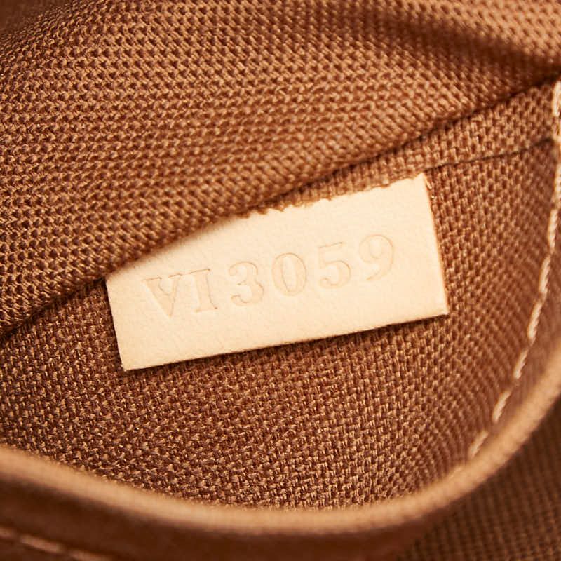Louis Vuitton Monogram Odeon MM Crossbody Shoulder Bag Brown Leather — view 8