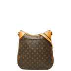 Louis Vuitton Monogram Odeon MM Crossbody Shoulder Bag Brown Leather