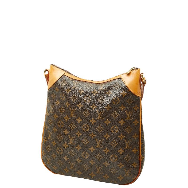 Louis Vuitton Monogram Odeon MM Crossbody Shoulder Bag Brown Leather — view 2