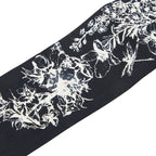 Dior Toile de Jouy Flower Mitzah Scarf Twilly Black White Silk — view 4