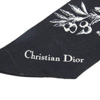 Dior Toile de Jouy Flower Mitzah Scarf Twilly Black White Silk — view 2