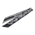 Dior Toile de Jouy Flower Mitzah Scarf Twilly Black White Silk