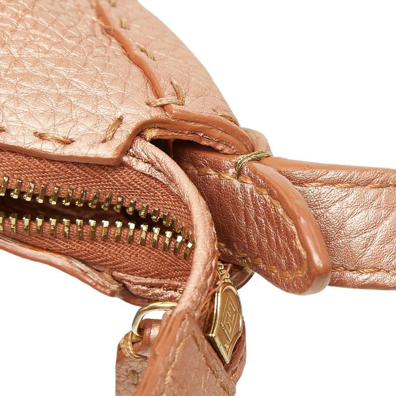 Fendi Selleria Crossbody Shoulder Bag Pink Leather — view 8