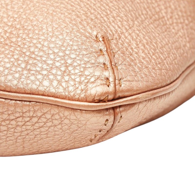 Fendi Selleria Crossbody Shoulder Bag Pink Leather — view 5