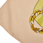 Hermes Carre 90 Frontaux Et Cocardes Front Rosette Scarf Large Pink Multicolor — view 5