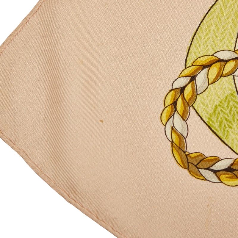 Hermes Carre 90 Frontaux Et Cocardes Front Rosette Scarf Large Pink Multicolor — view 5