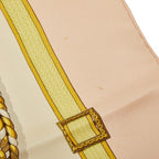 Hermes Carre 90 Frontaux Et Cocardes Front Rosette Scarf Large Pink Multicolor — view 6