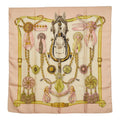 Hermes Carre 90 Frontaux Et Cocardes Front Rosette Scarf Large Pink Multicolor