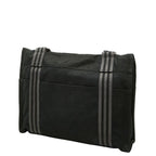 Hermes Fourre Tout Besace MM Crossbody Shoulder Bag Black Gray Canvas — view 2