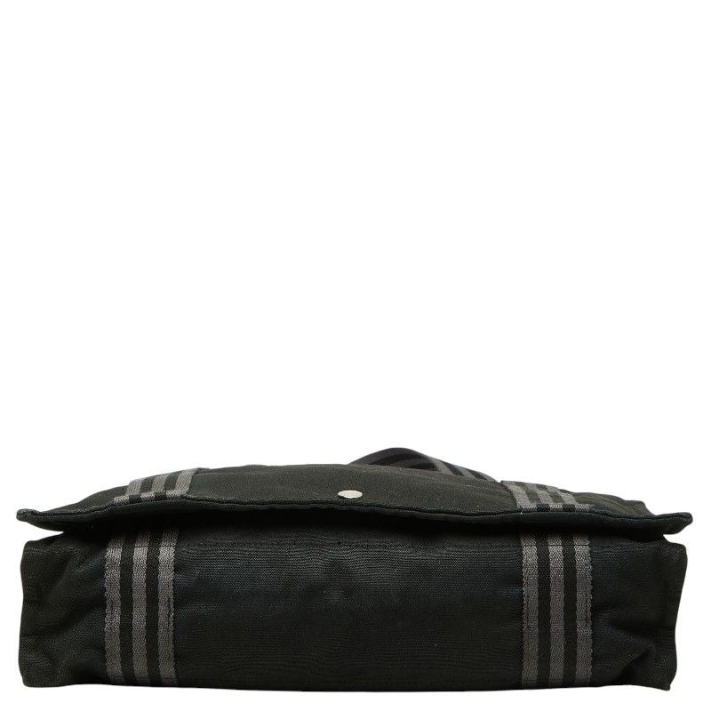 Hermes Fourre Tout Besace MM Crossbody Shoulder Bag Black Gray Canvas — view 3