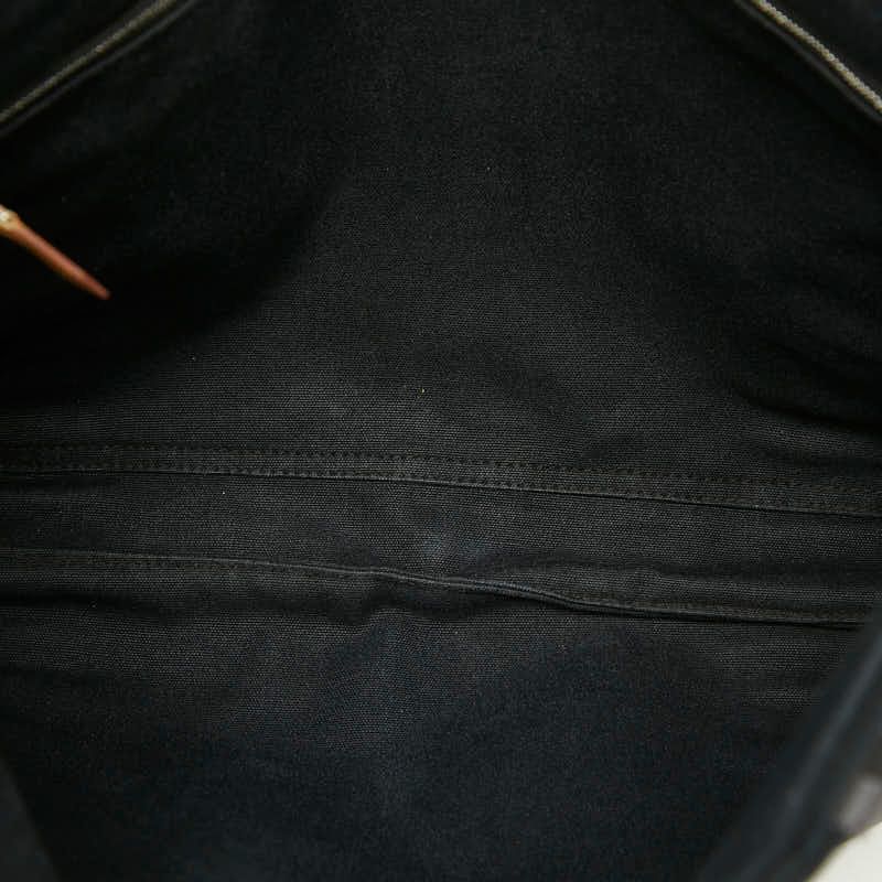 Hermes Fourre Tout Besace MM Crossbody Shoulder Bag Black Gray Canvas — view 8