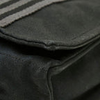 Hermes Fourre Tout Besace MM Crossbody Shoulder Bag Black Gray Canvas — view 4