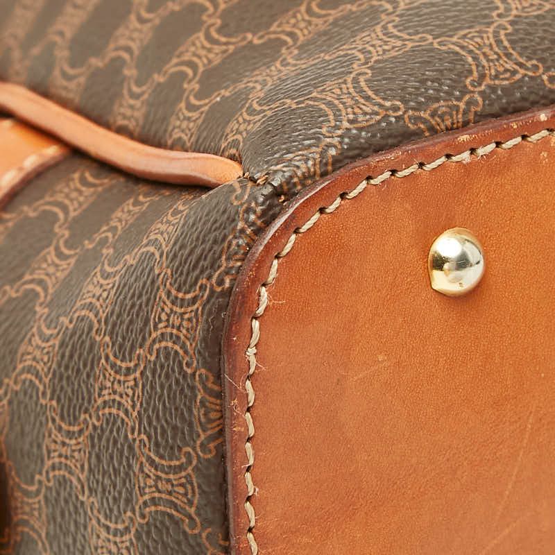 Celine Macadam Handbag Brown Leather — view 7